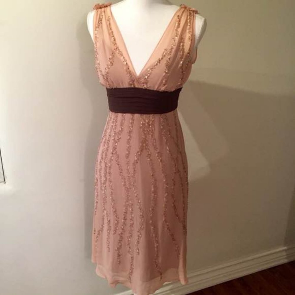 BCBG pink beaded dress size 2